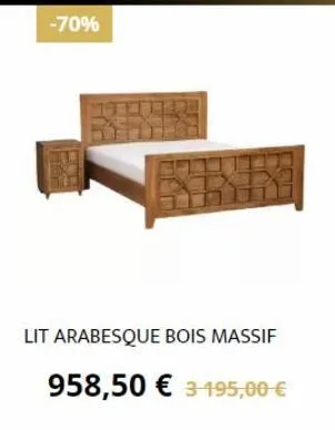 -70%  lit arabesque bois massif 958,50 €3-195,00 € 