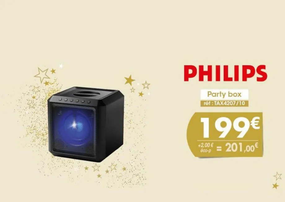 philips  party box  réf: tax4207/10  199€  +2.00€ = 201,00€  éco-p  