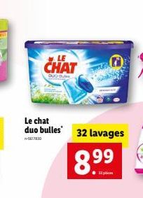 LE  CHAT  DUO-dules  Le chat  duo bulles 32 lavages  -5617830  8.⁹9  12 plic 