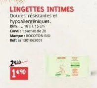 lingettes intimes 
