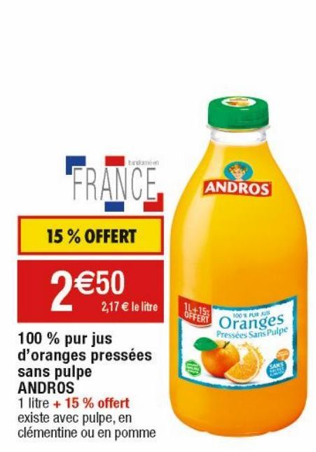 jus d'orange Andros