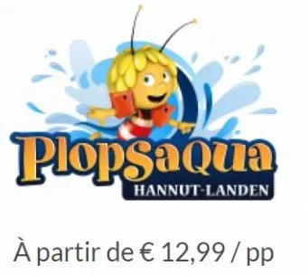 plopsaqua  hannut-landen  à partir de € 12,99/pp 
