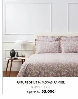 parure de lit mimosas ramier jardin secret à partir de 55,00€ 