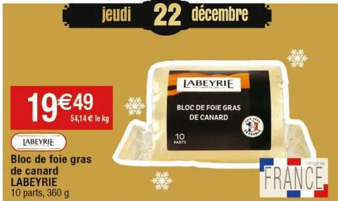 foie gras de canard labeyrie