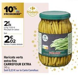 haricots verts Carrefour