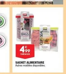 bags  zapa  clip seal  499  sachet alimentaire autres modèles disponibles. 