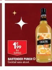 199  75d 12.45€  bartender punch  cocktail sans alcool.  sokin  cocktal 