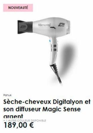 NOUVEAUTÉ  Panux  MON  88  Sèche-cheveux Digitalyon et son diffuseur Magic Sense  argent  -1 AUTRE COULEUR DISPONIBLE  189,00 € 