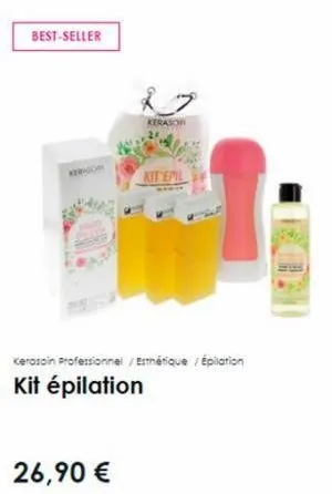 best-seller  keracion  26,90 €  kerason  kit epil  kerasain professionnel / esthétique épilation  kit épilation 
