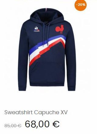 Sweatshirt Capuche XV  85,00 € 68,00 €  -20% 