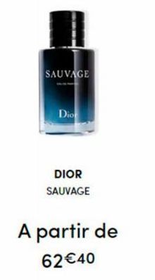 SAUVAGE  Dio  DIOR  SAUVAGE  A partir de  62 €40 