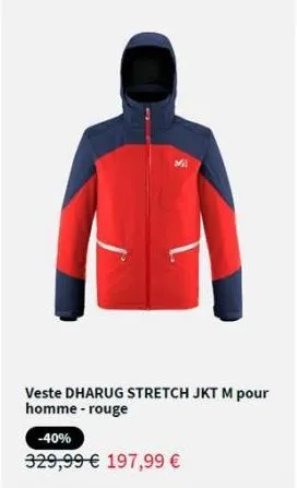 veste dharug stretch jkt m pour homme-rouge  -40%  329,99 €197,99 € 