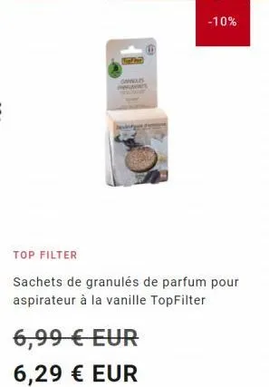 gwwus www.  -10%  top filter  sachets de granulés de parfum pour aspirateur à la vanille topfilter  6,99 € eur  6,29 € eur 