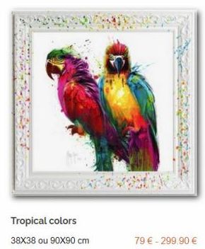 Tropical colors  38X38 ou 90X90 cm  79 € - 299.90 € 