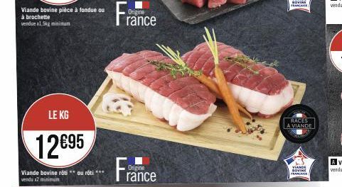 Origine  rance  Origine  rance  RACES  A VIANDE  VIANDE BOVINE  FRANCA 