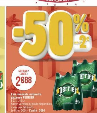 SOIT PAR 2 L'UNITE:  2€88  perrien  errier 