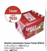 1 OFFERT LUNITE  2€59  4x 85 g (340g)+1 affert (425 g)  Autres variétés disponibles Lekg 276609  APOLLO  ECFORVERT  