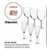 À PARTIR DE  LE LOT  finlandek  Lot de verres Plusieurs lots à des prix différents Disponible en Lot de 6 et 12 verres 