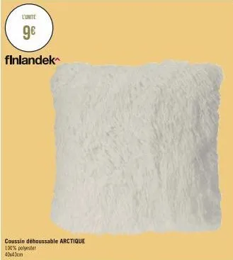 l'unite  ge  finlandek  coussin dehoussable arctique 100% polyester 40x40cm  