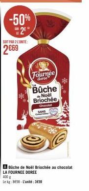 bûche de Noël La fournée dorée