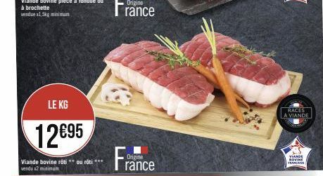 Origine  rance  Origine  rance  RACES  A VIANDE  VIANDE BOVINE  FRANCA 