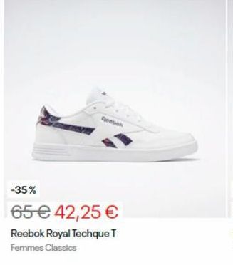 Reebok  -35%  65 € 42,25 €  Reebok Royal Techque T Femmes Classics  