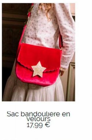 Sac bandoulière en velours 17.99 € 