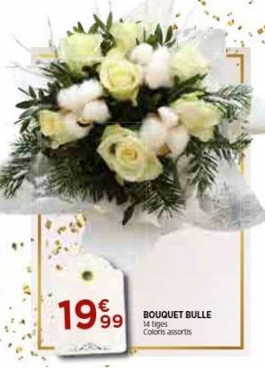 €  1999  BOUQUET BULLE 14 tiges Coloris assortis 