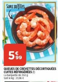 queues de crevettes 