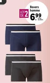 boxers homme  lot  de 2 6.9⁹⁹  let 