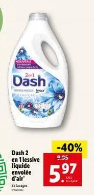 Promo lessive liquide Dash Lidl