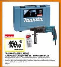 bita  15900  RENDRE TRAPANO TASSELLATORE SCALPELLATORE 780 WE SET PUNTE SOS PLUS  makita 