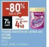 7%  lunite  -80%  sur le 2  50 par  unite  200  prolonge  vonish  on au 