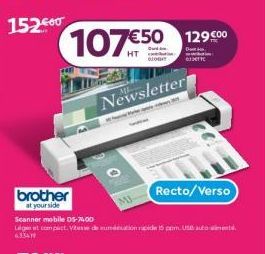 brother  at your side  107€50 129.00  Newsletter  Recto/Verso 