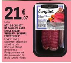 21€,  ,07  Swirts Cournon  Sanglier 