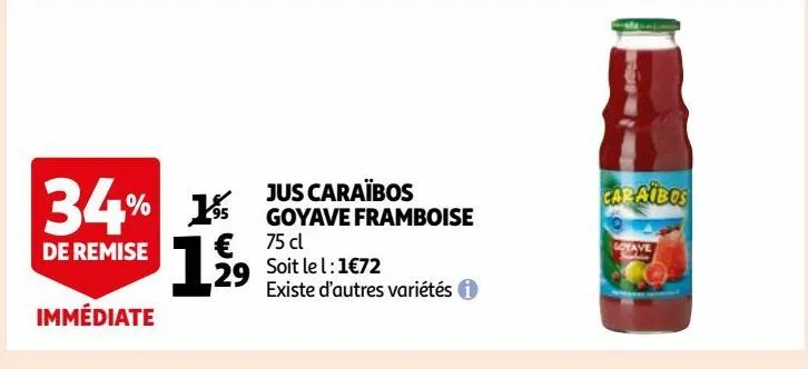 jus caraïbos goyave framboise