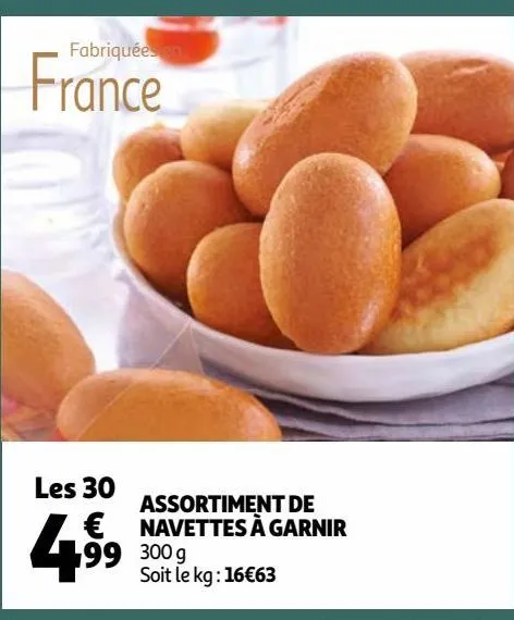 assortiment de navettes à garnir