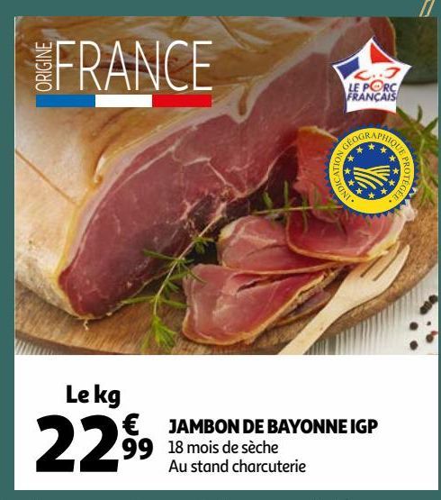 JAMBON DE BAYONNE IGP