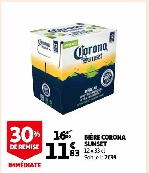 bière corona sunset