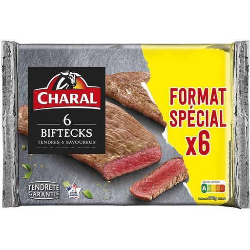 6 BIFTECKS OU 6 TENDRES DE BŒUF CHARAL