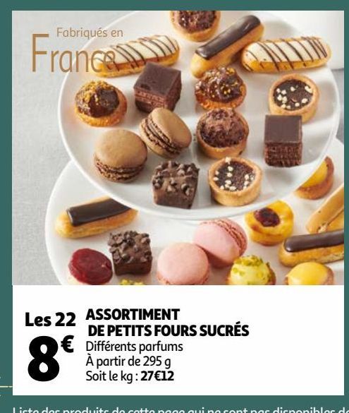 ASSORTIMENT DE PETITS FOURS SUCRÉS