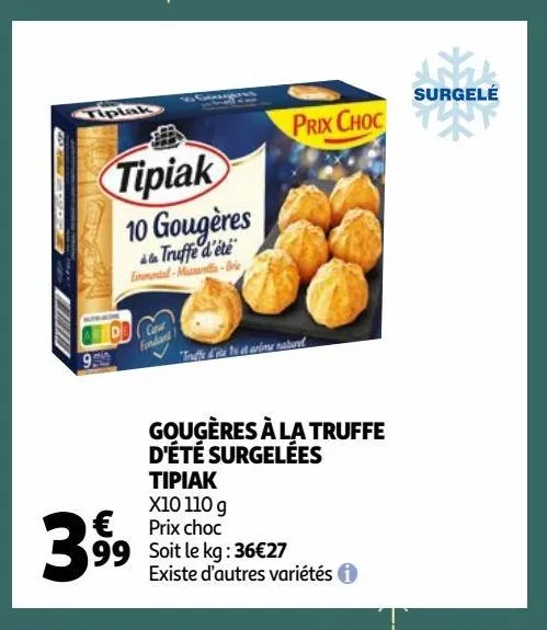 gougères à la truffe d'été surgelées tipiak