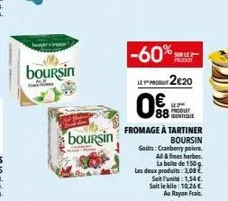 fromage onctueux boursin