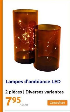 Lampes d'ambiance LED  2 pièces | Diverses variantes  795  7.95/st  