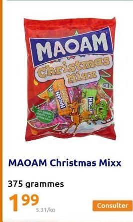 MAOAM  Christmas | 153 |  EY  HA  are Live  HVOVH  375 grammes  199  MACA  MAOAM Christmas Mixx  5.31/ka 