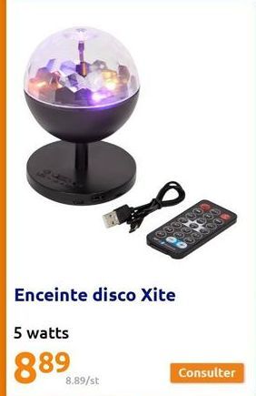 Enceinte disco Xite  5 watts  889  8.89/st 