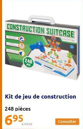 CONSTRUCTION SUITCASE  BAD & Play  248  PCS  6.95/st  Consulter 