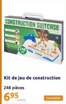 construction suitcase  bad & play  248  pcs  6.95/st  consulter 