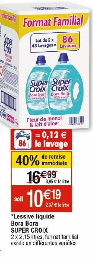 lessive liquide super croix