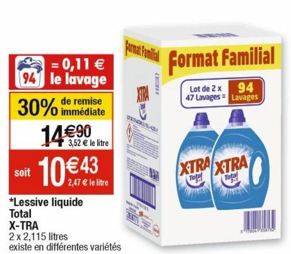 lessive liquide X-tra